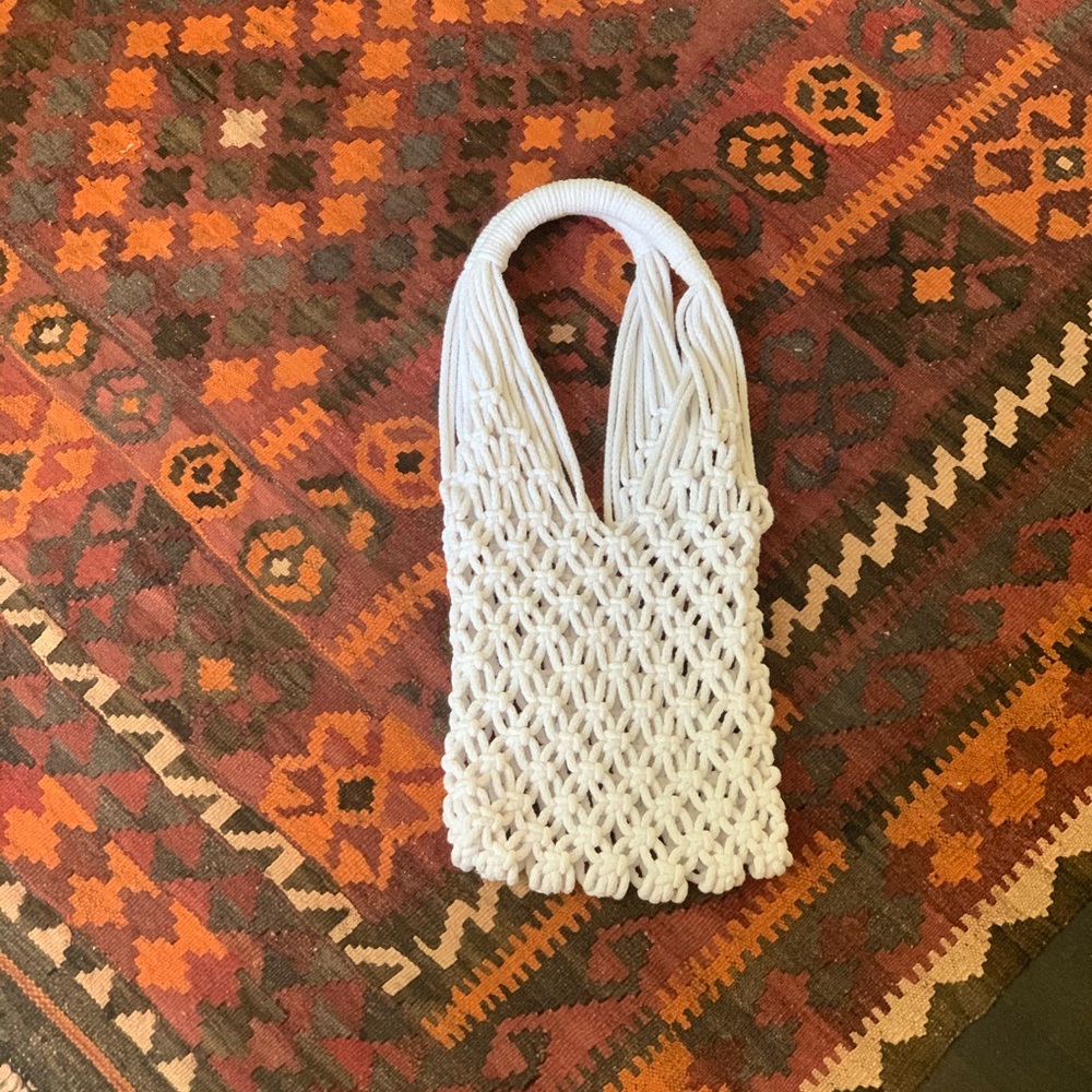 Omforhome knitted handmade bag in white
